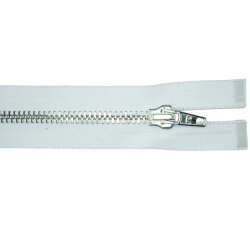 Rei&szlig;verschluss Metall teilbar 55 cm weiss