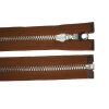 Reißverschluss Metall teilbar 80 cm cognac