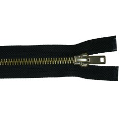 Rei&szlig;verschluss Metall teilbar stark 45 cm schwarz