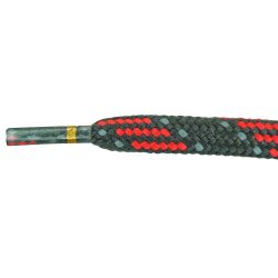 Schn&uuml;rsenkel, Trecking oval 150 cm rot/schwarz/grau