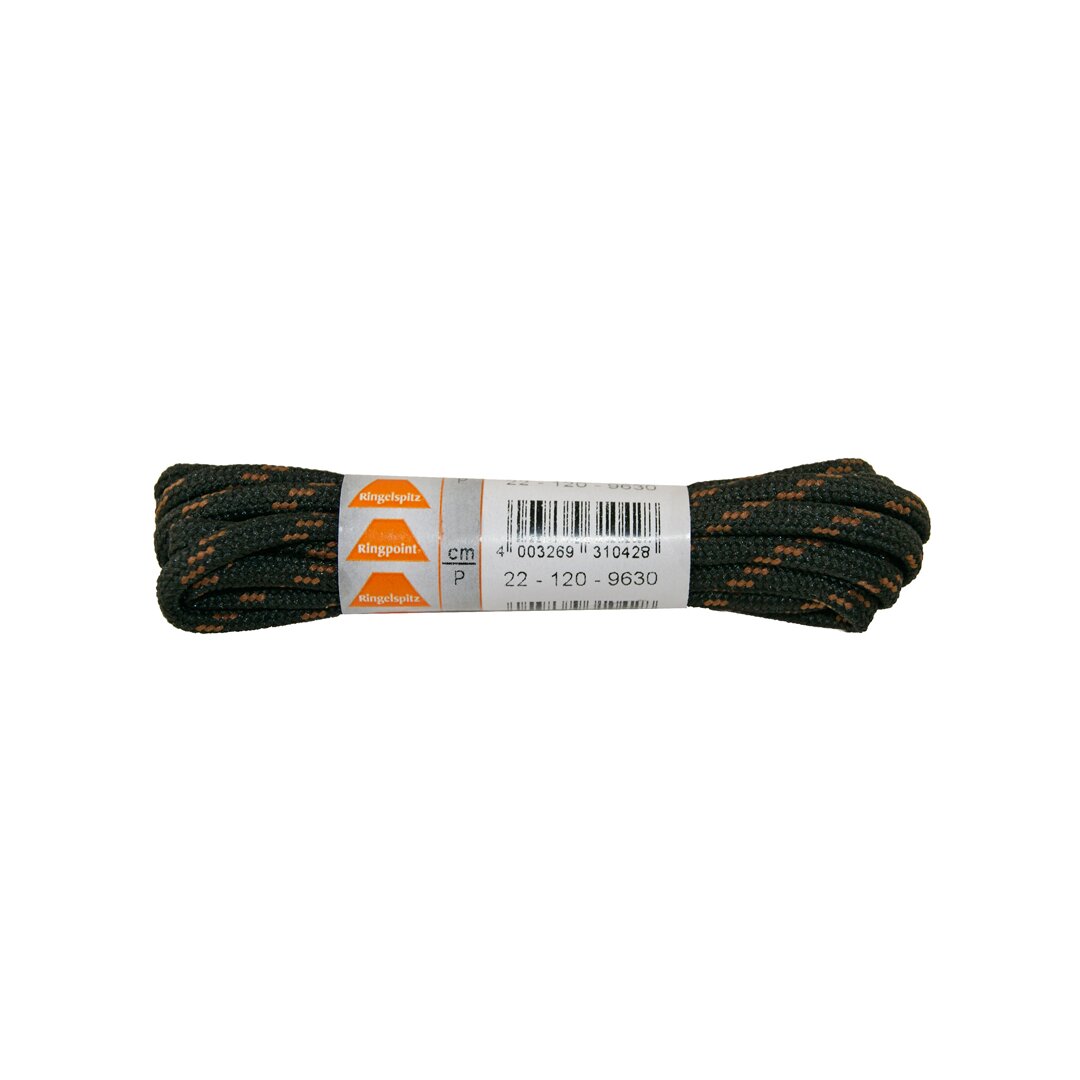 Schnürsenkel,rund dick 120 cm schwarz/hellbraun