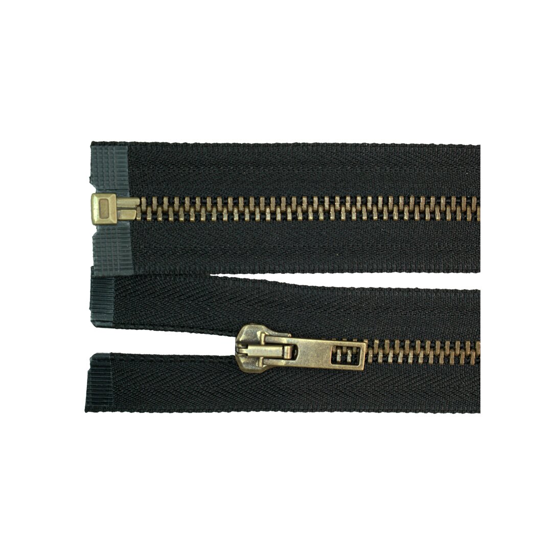 Reißverschluss Metall teilbar 60 cm schwarz