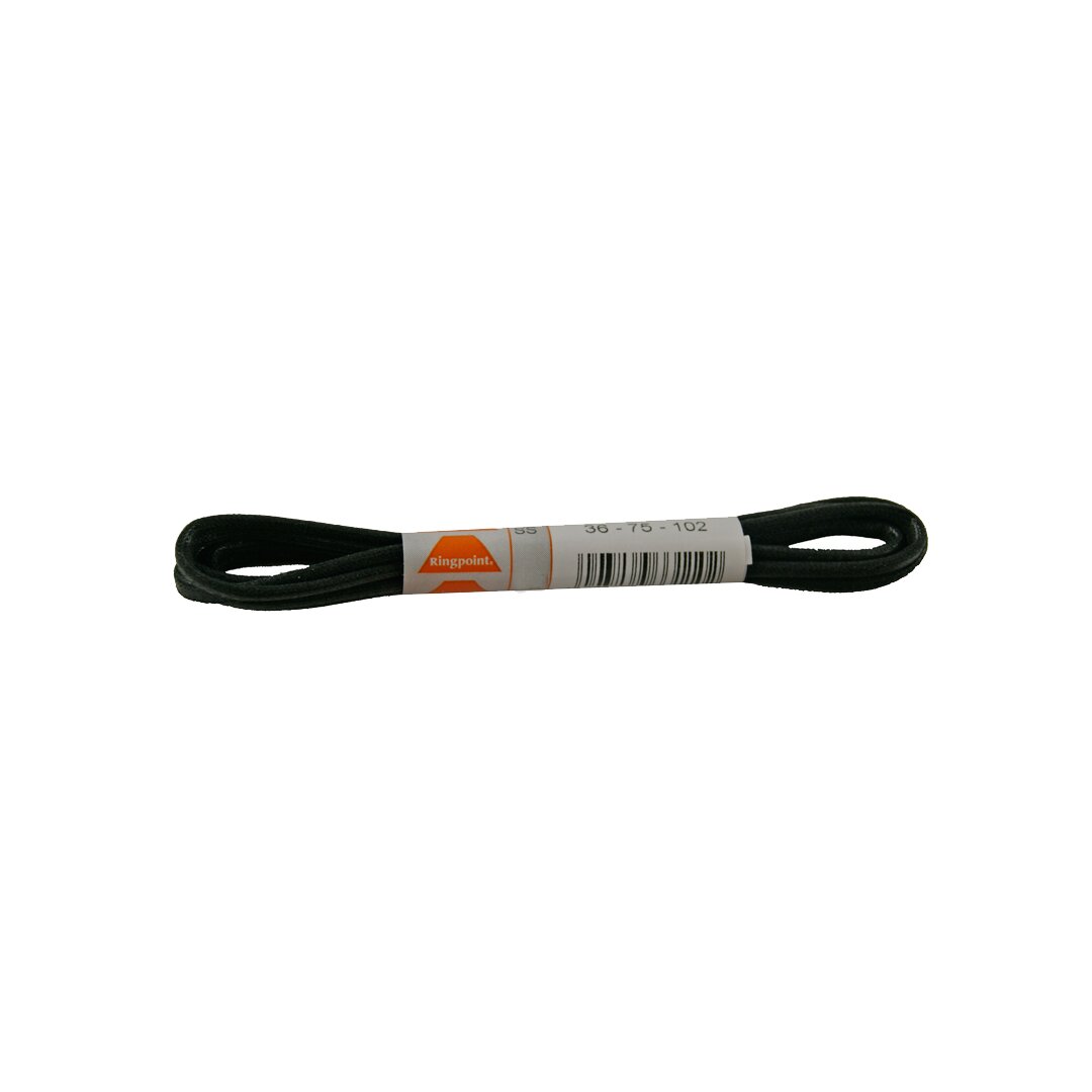 Schnürsenkel,oval lüstriert schwarz 75 cm