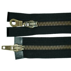 Metallreißverschluss 2-Wege teilbar schwarz 75 cm