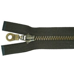 Metallrei&szlig;verschluss 2-Wege teilbar dunkelbraun 70 cm