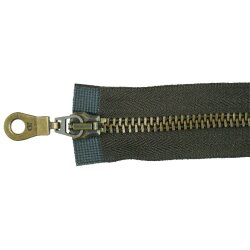 Metallrei&szlig;verschluss 2-Wege teilbar dunkelbraun 70 cm