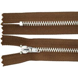 Reißverschluss Metall fein mittelbraun 14 cm