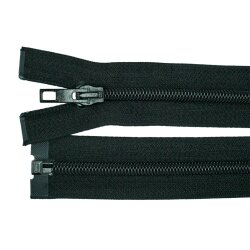 teilbarer Reißverschluss Kunststoff schwarz 45 cm