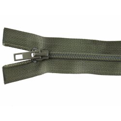 teilbarer Rei&szlig;verschluss Kunststoff oliv 45 cm