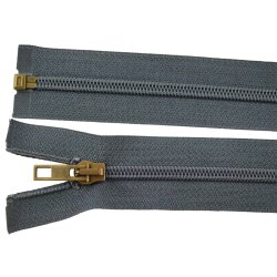 teilbarer Reißverschluss Kunststoff grau 45 cm