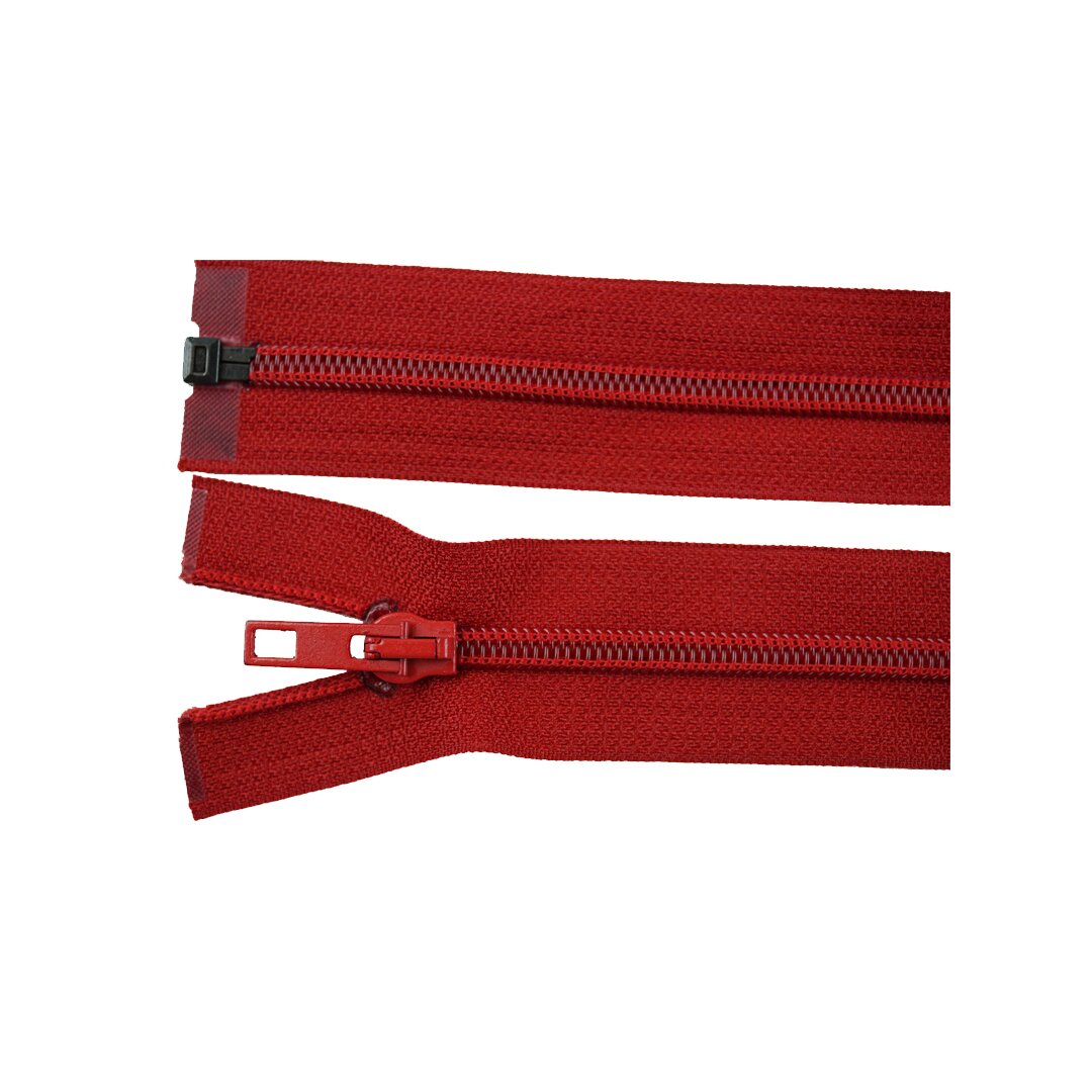 teilbarer Reißverschluss Kunststoff rot 45 cm