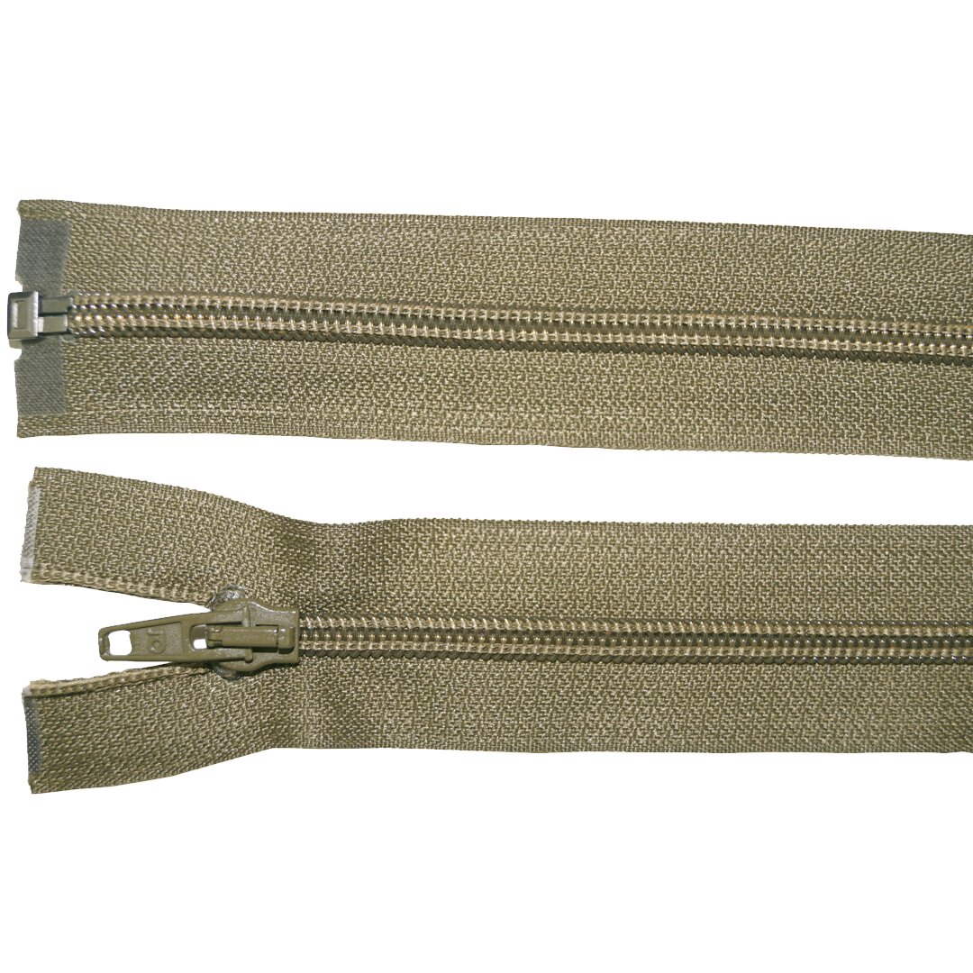 teilbarer Reißverschluss Kunststoff jagdgrün 45 cm
